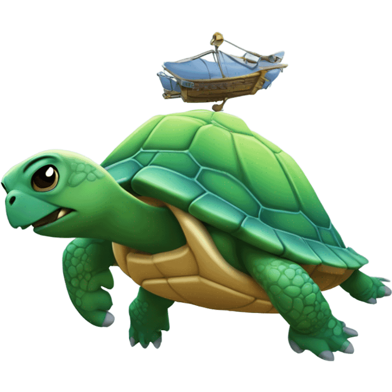 Tortuga volando emoji