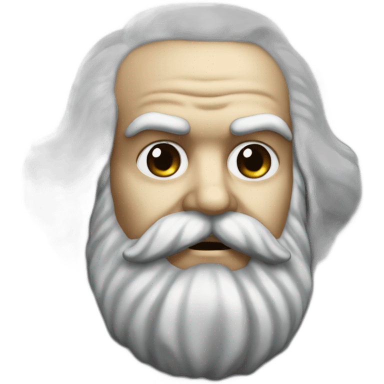 Karl Marx with black moustache detail emoji