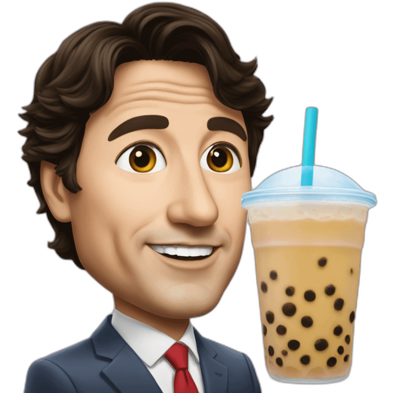 justin trudeau as bubble tea emoji