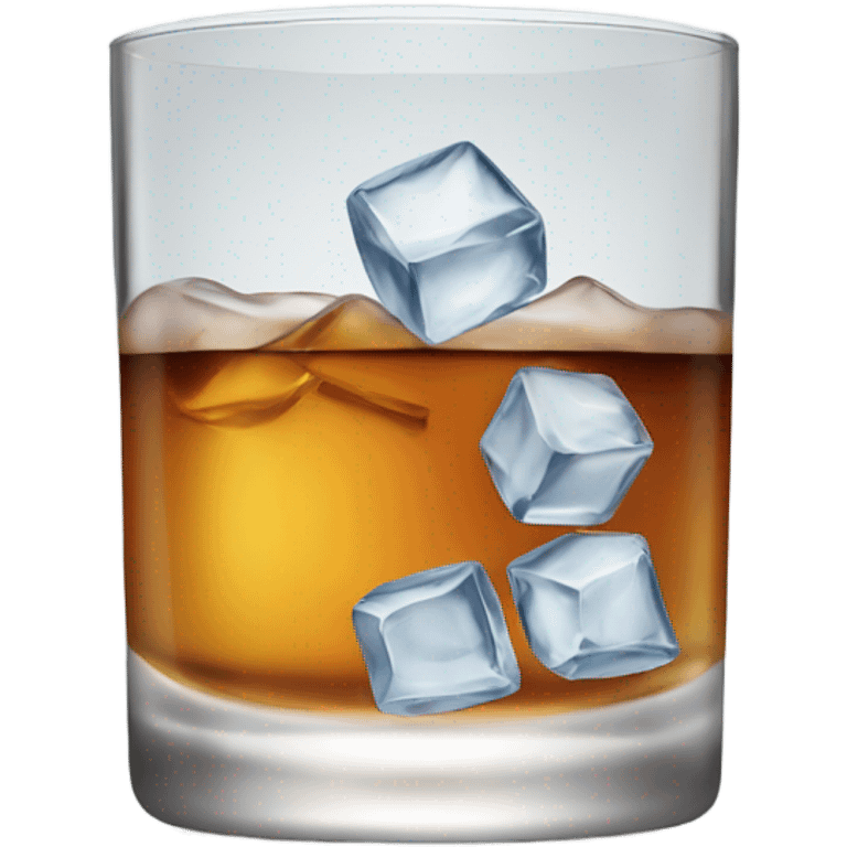 glass with whiskey and ice emoji