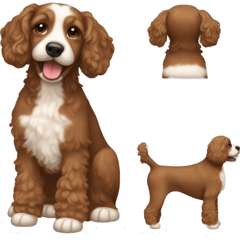 A cute little brown dog cockapoo emoji