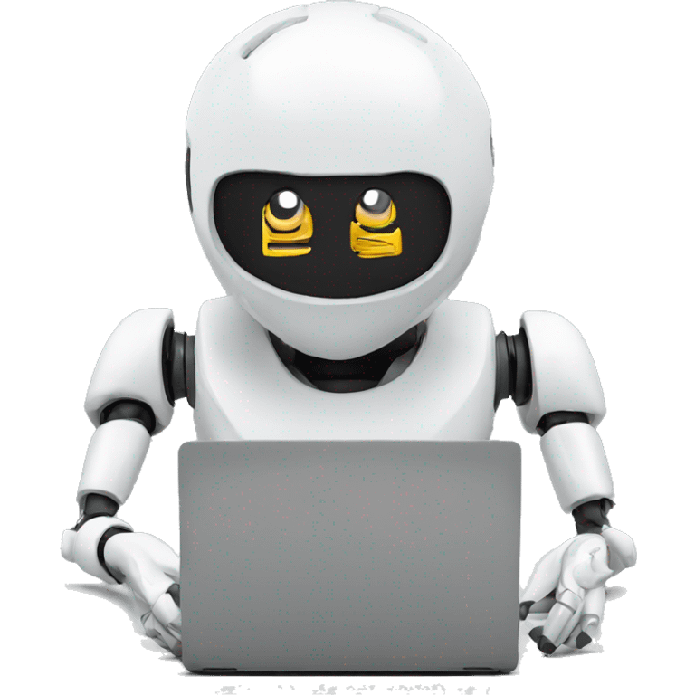 a bot works with computer emoji