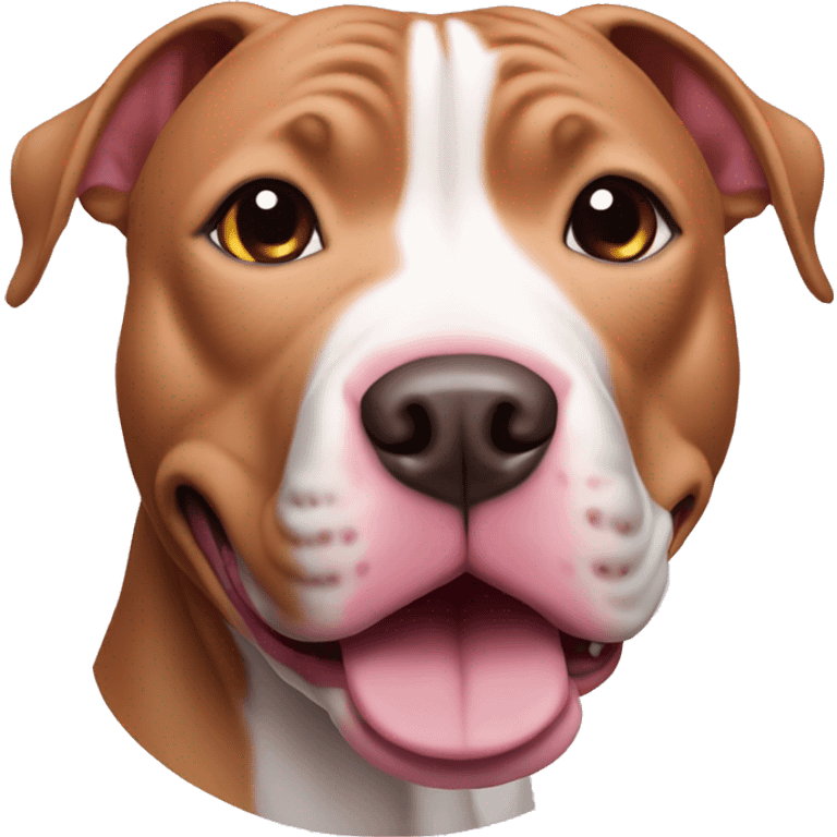 Pink pit bull terrier  emoji