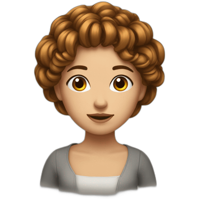 fille métisse cheveux lise marrons couronne emoji