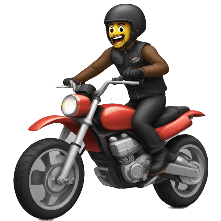 Motorcycle wheelie emoji