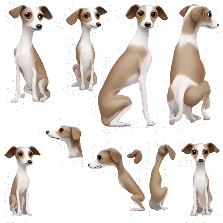 Italian greyhound pooping emoji