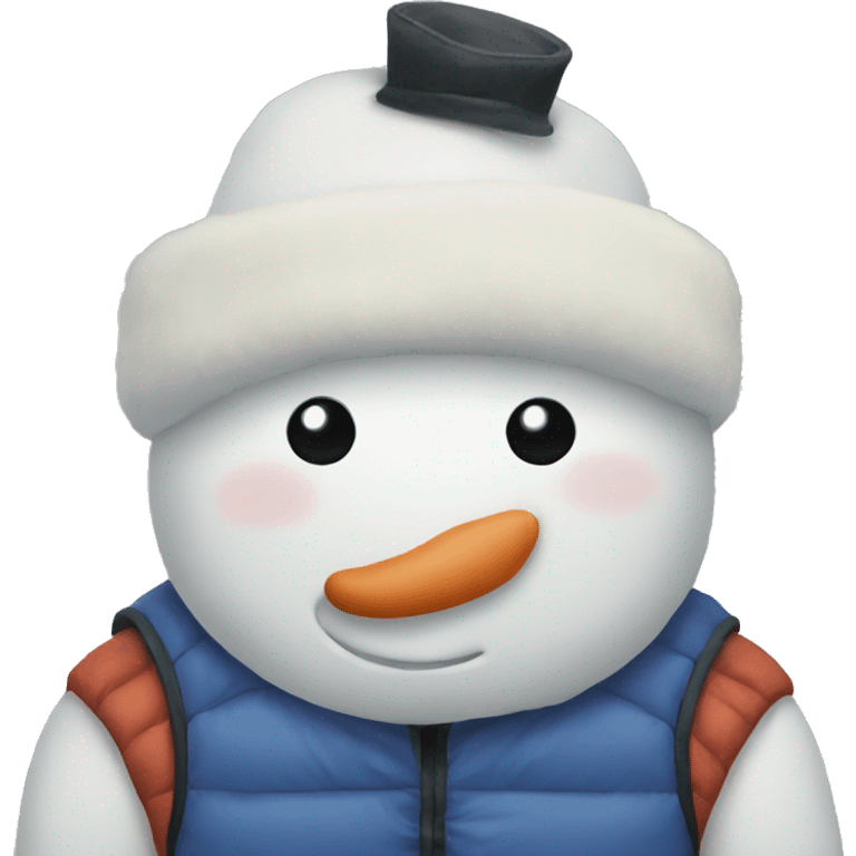 snowman with dad vest emoji