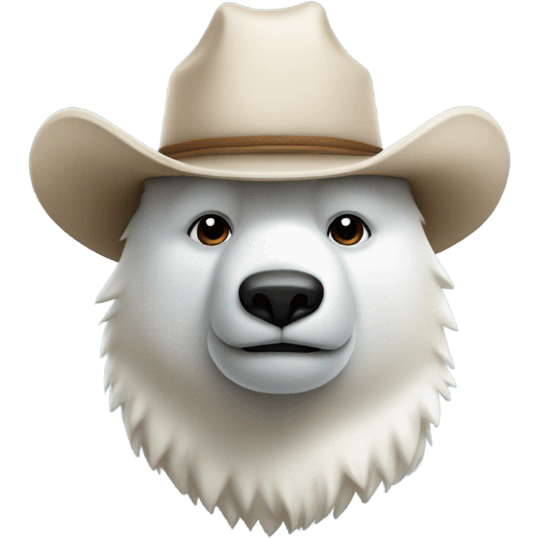 polar bear wearing a cowboy hat emoji