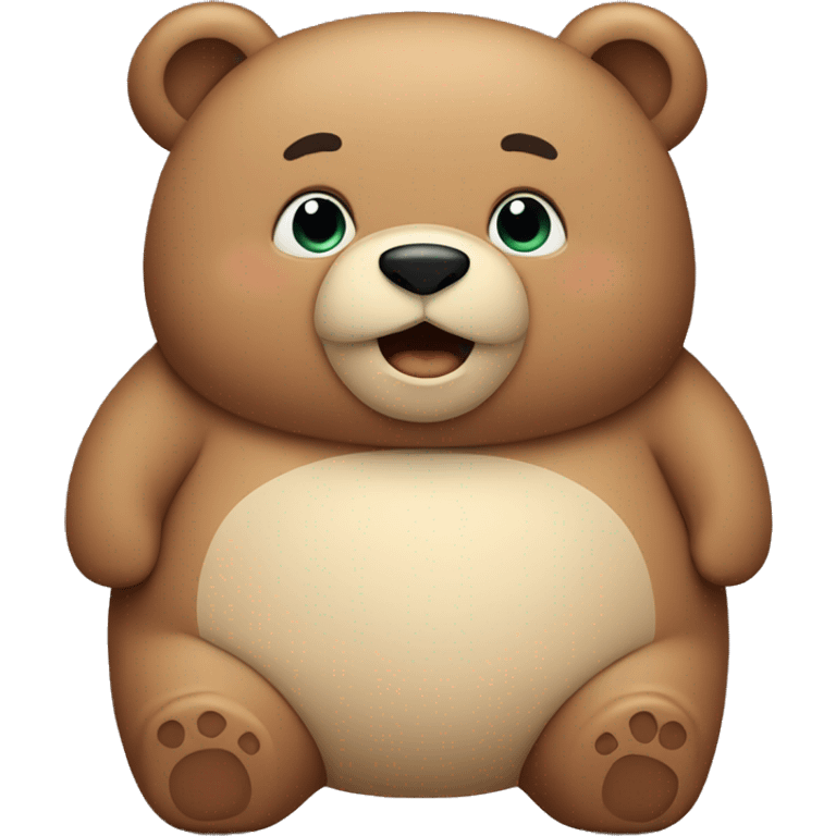 chubby bear with a belly emoji