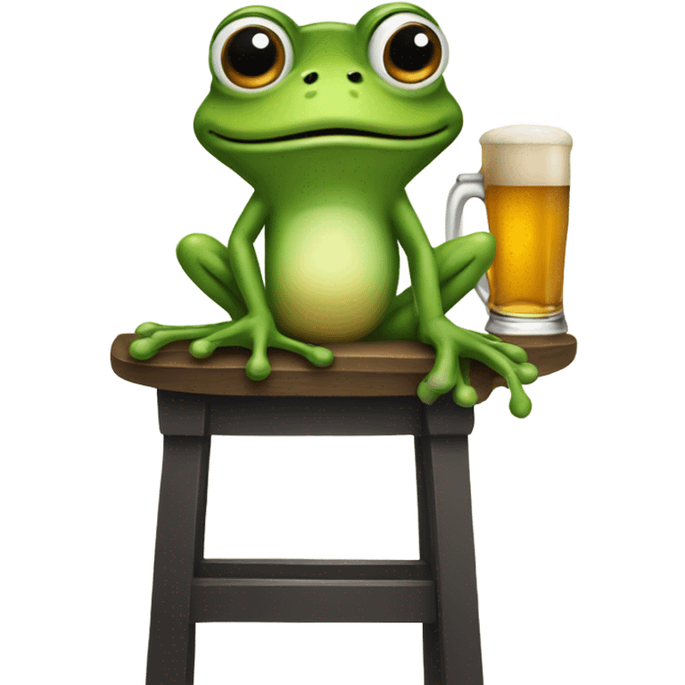 frog drinking beer  emoji