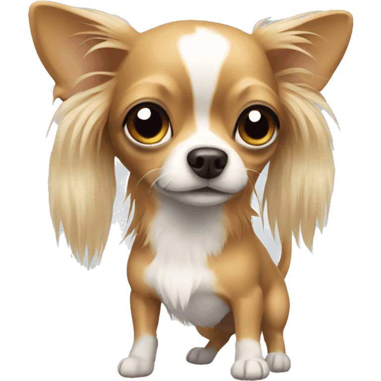 Chihuahua with long hair emoji