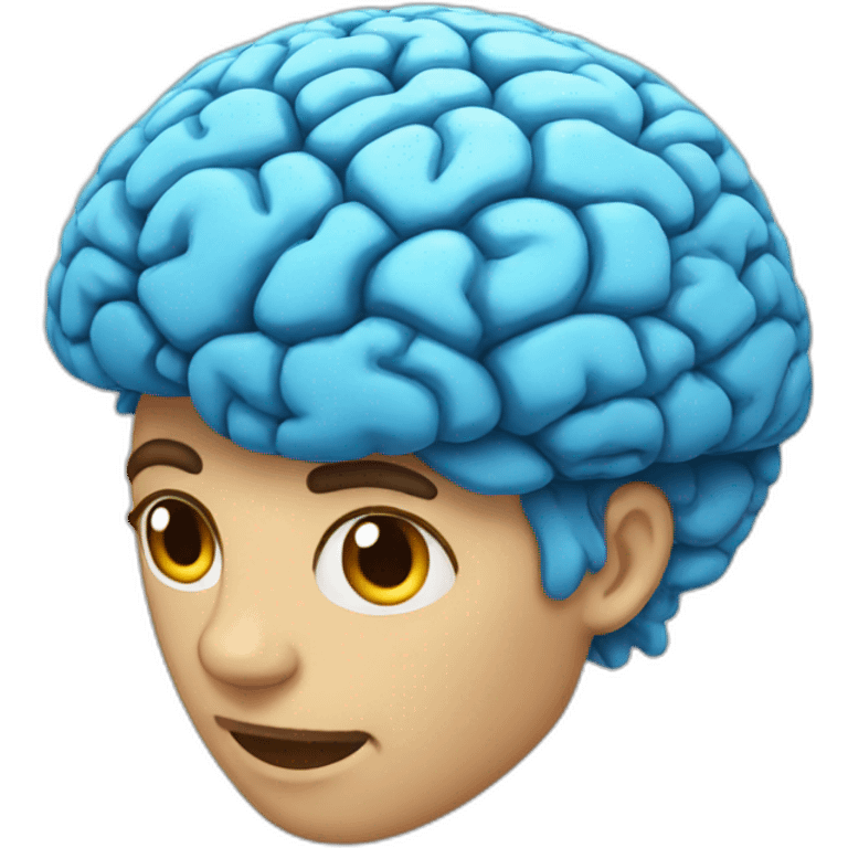 blue brain emoji