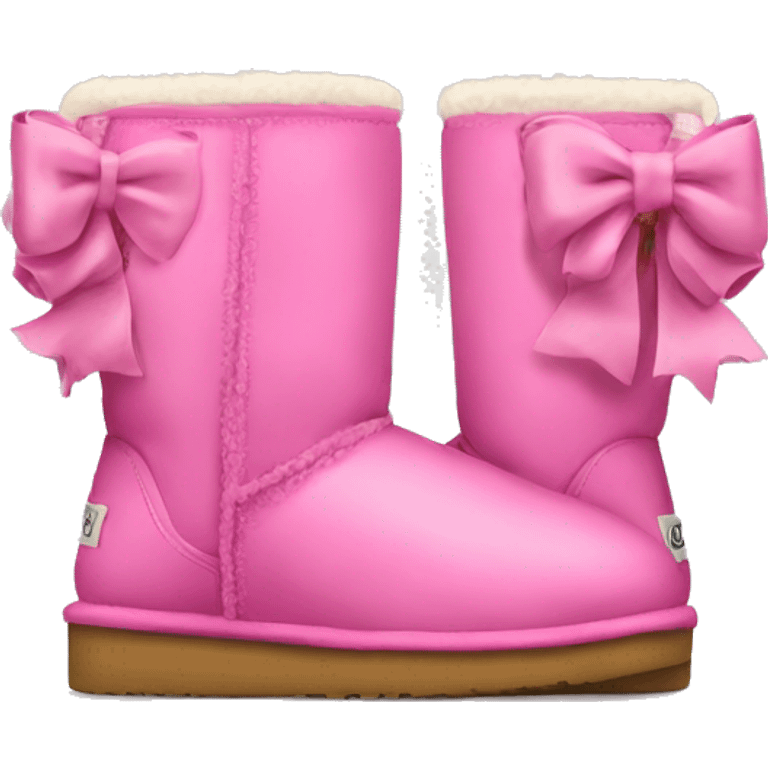 pink uggs with a bow on the back emoji