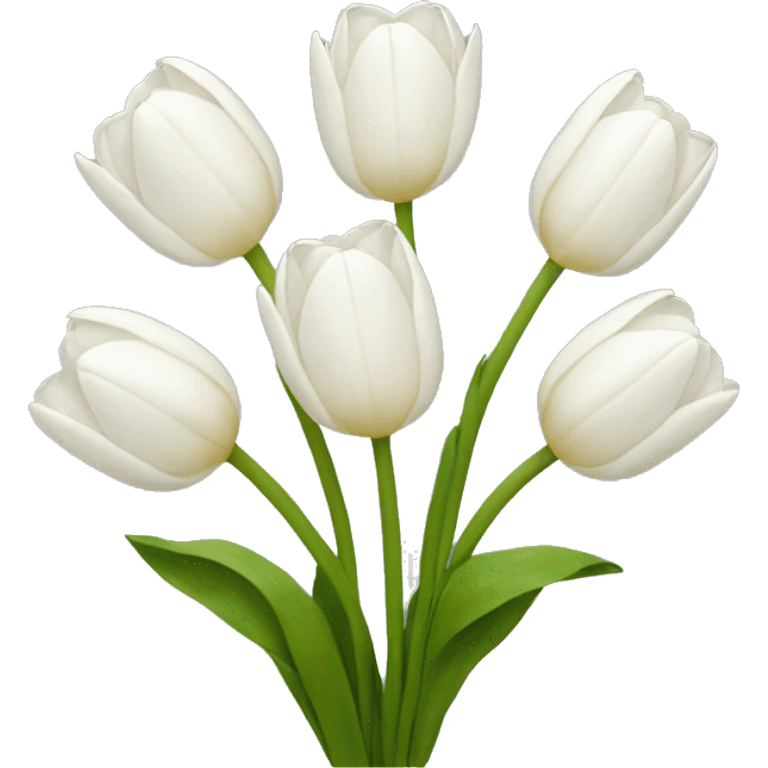 white tulip bouquet  emoji