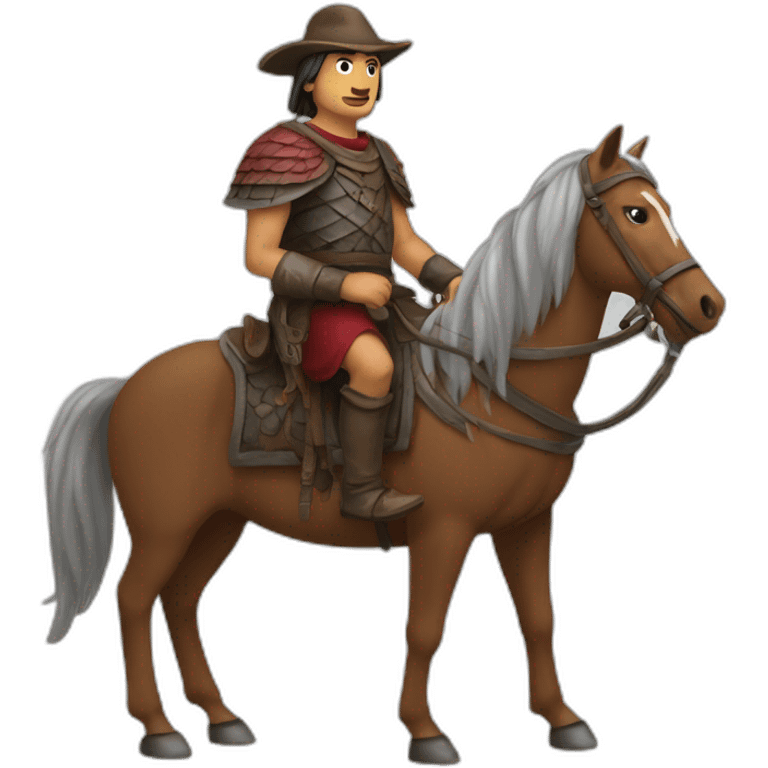 Gjergj kastriot with on his horse emoji