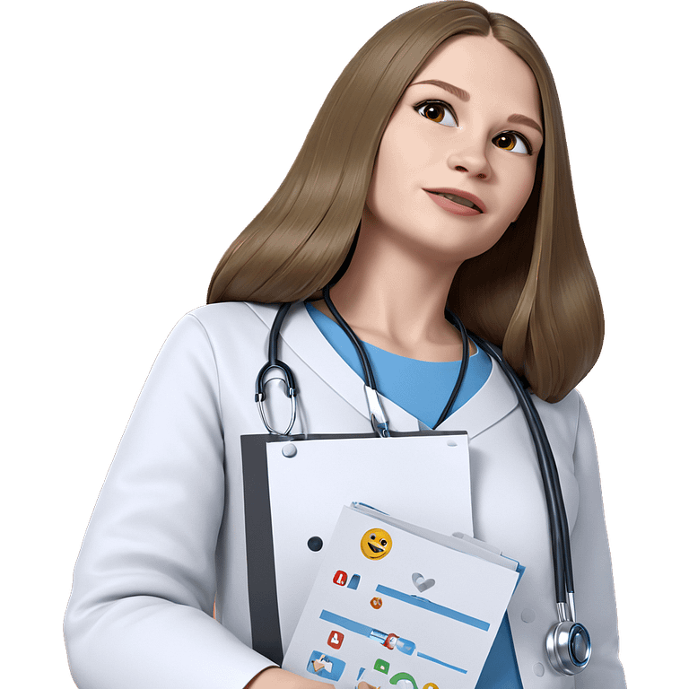 doctor with stethoscope portrait emoji