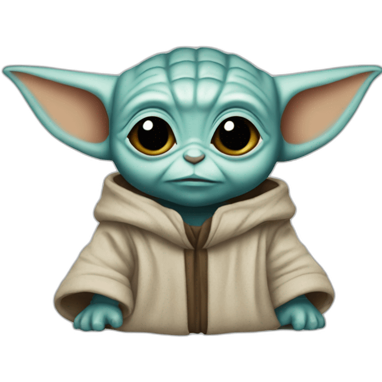 Blue baby yoda  emoji