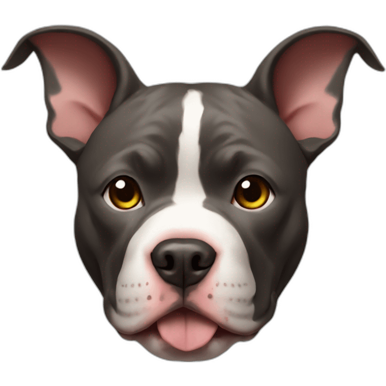 Pit bull with bat ears emoji