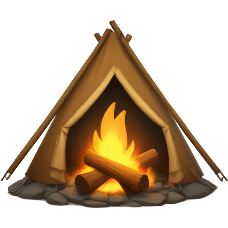 Campfire with tent emoji