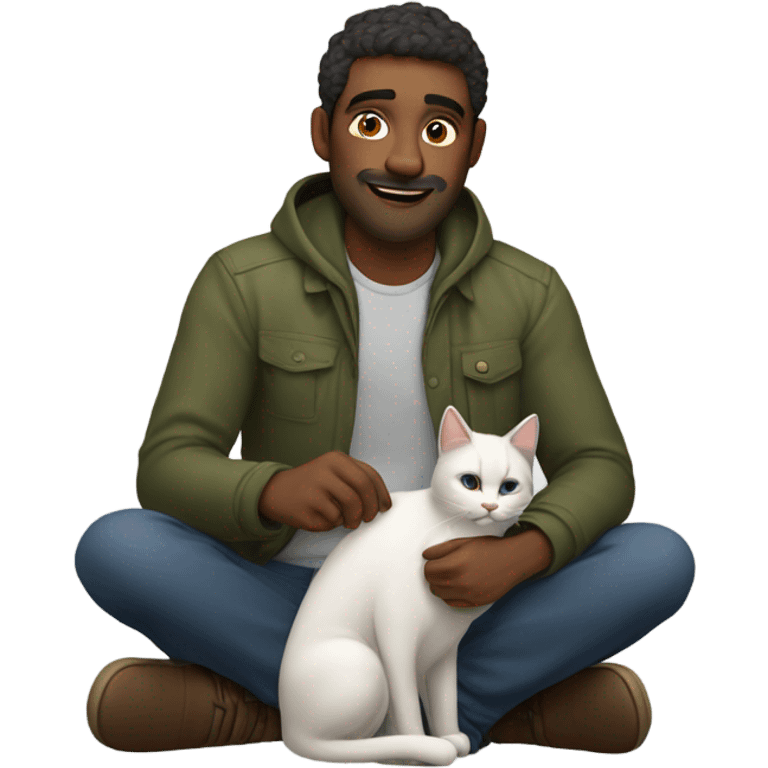 man with a cat emoji