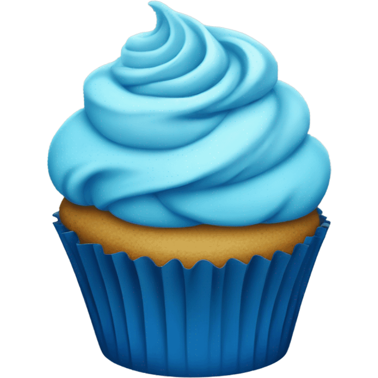 Blue cupcake emoji