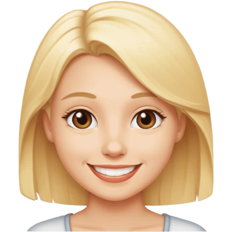 smiling blonde portrait  emoji