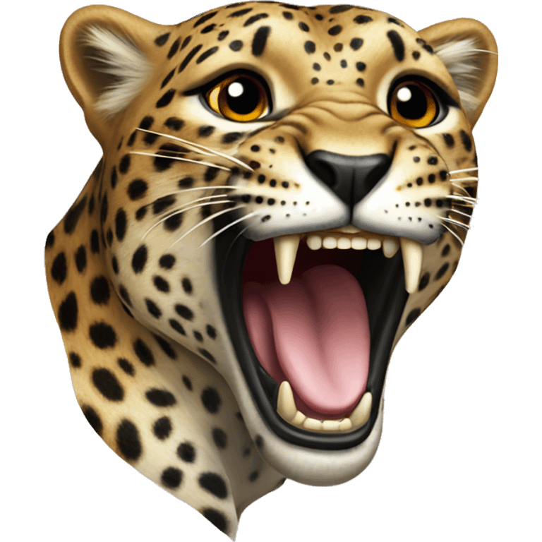 Leopard Roaring emoji