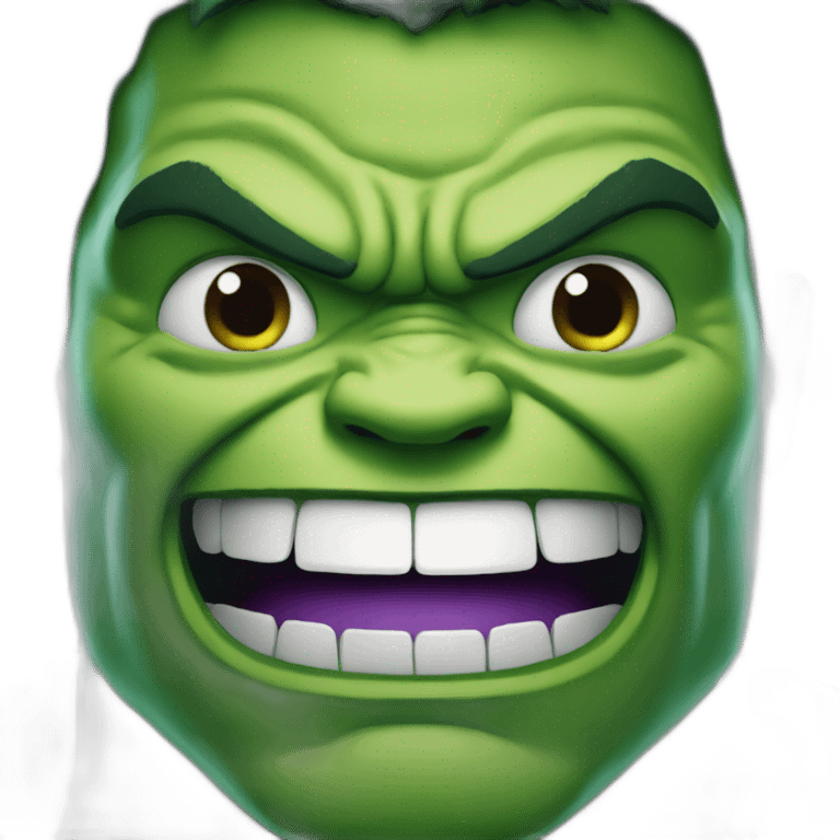 Hulk holding a laugh emoji emoji