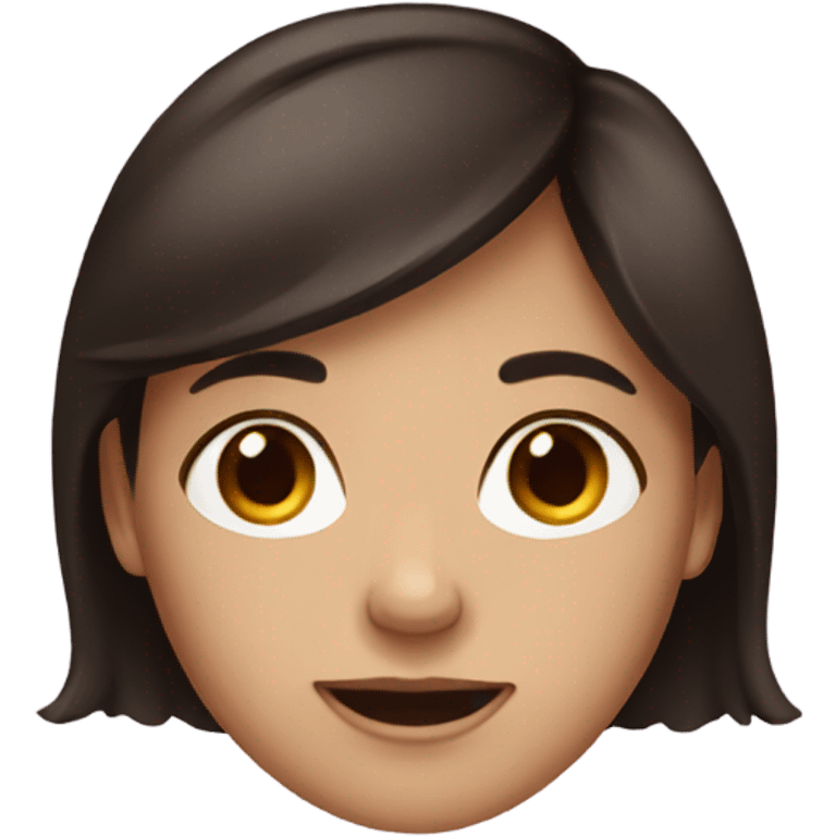 A girl with a dark brown hair  emoji