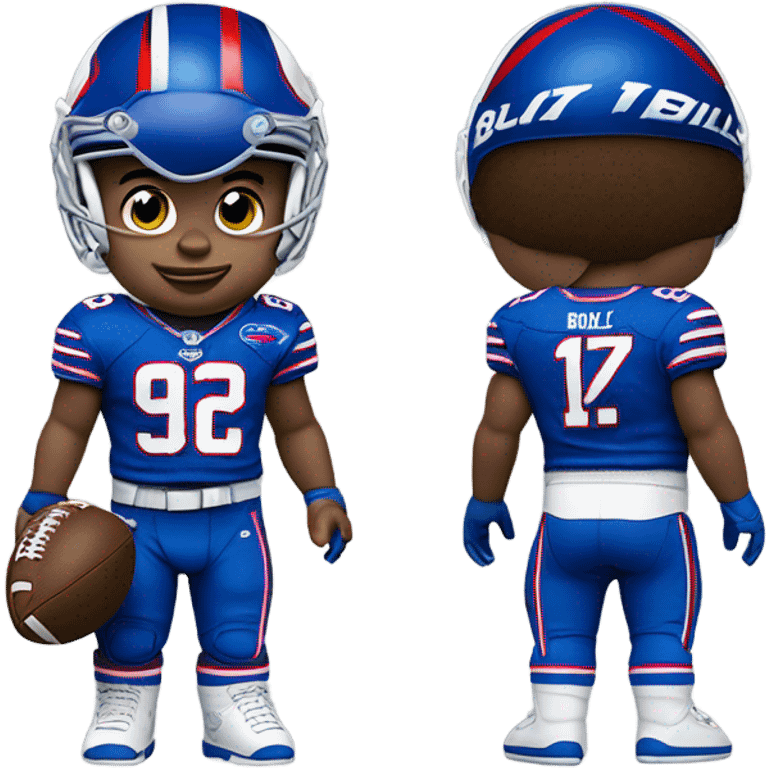 White baby boy as a buffalo Bills football player  emoji