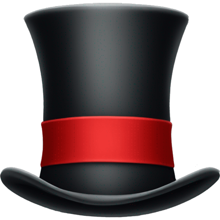 top hat with red detail  emoji