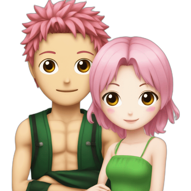 Zoro en couple avec sakura emoji