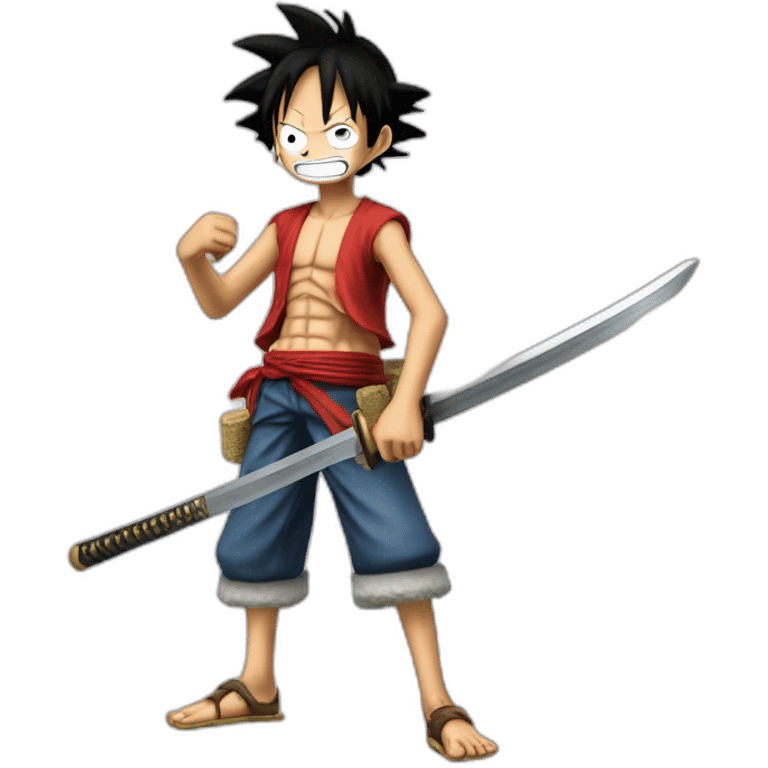 Luffy qui a un katana emoji