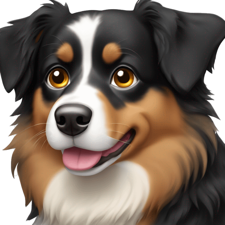 Black and tan Australian shepherd dog emoji