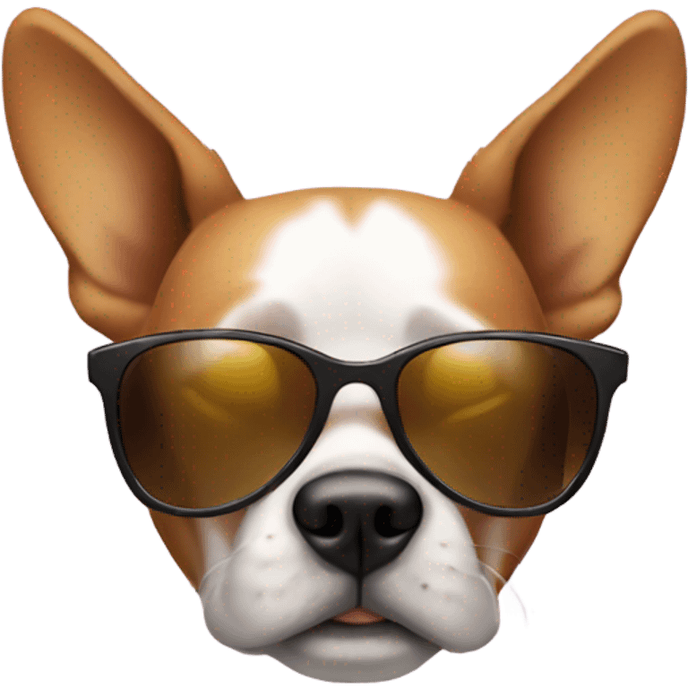 Dog wearing sunglasses  emoji