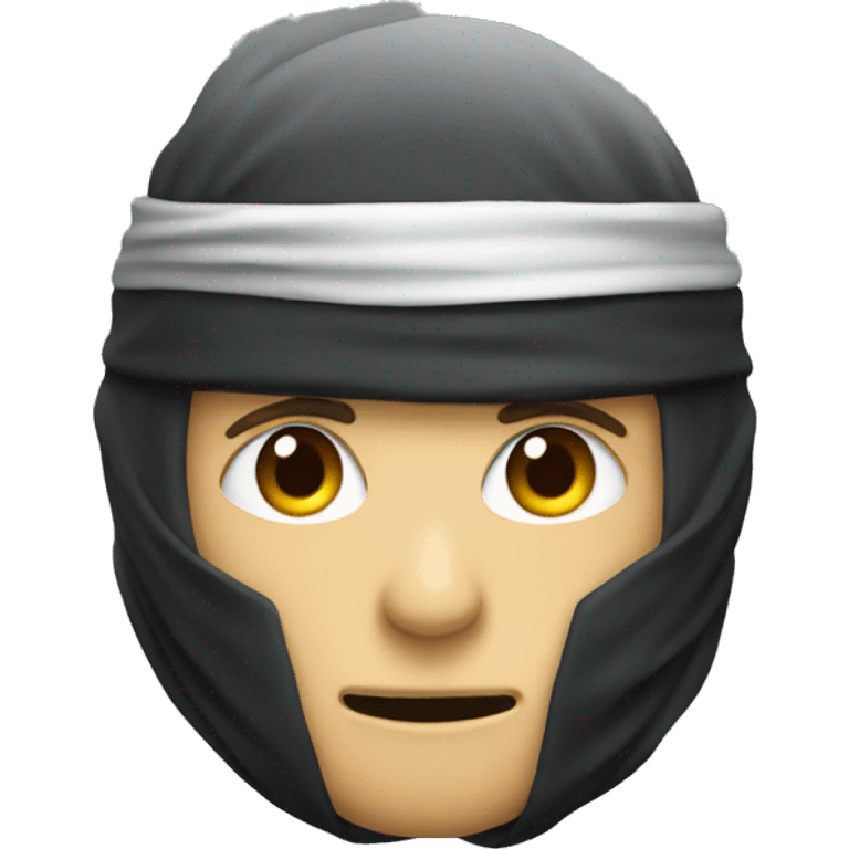 Ninja face with sword emoji