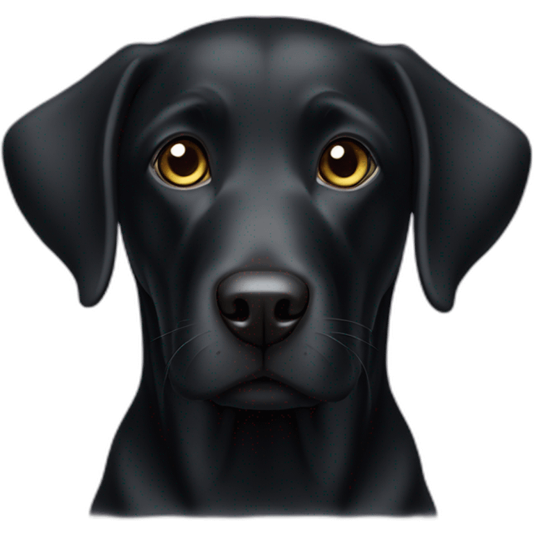 black labrador with kind eyes, long snout emoji