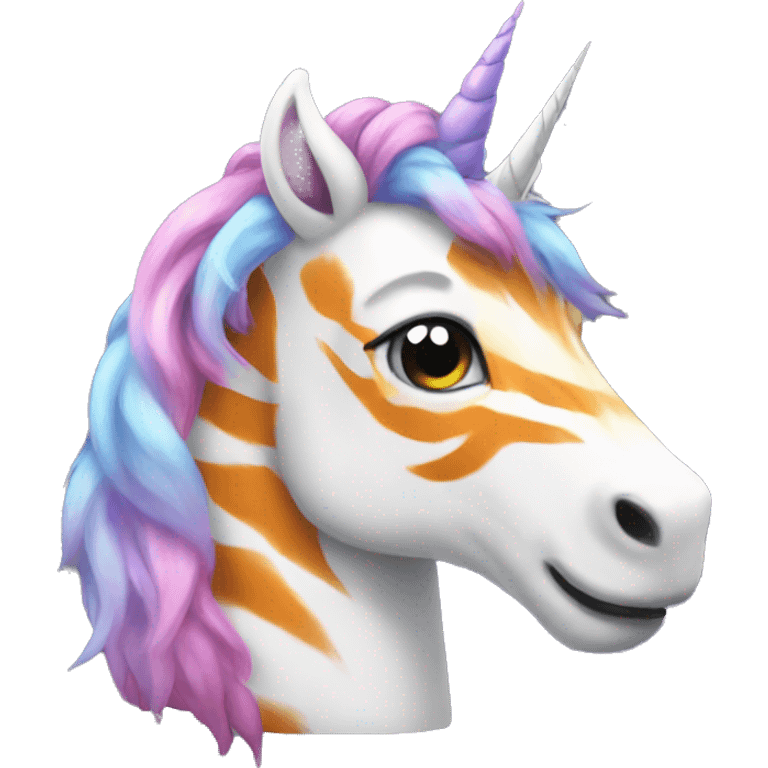 Unicorn mixed with the tiger emoji