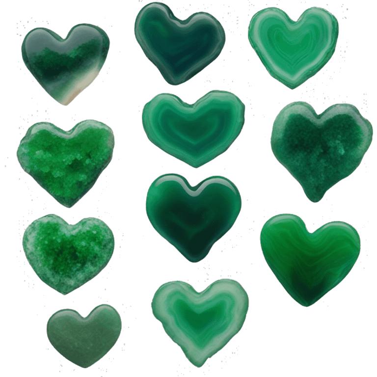 Agate Moss Green Heart emoji