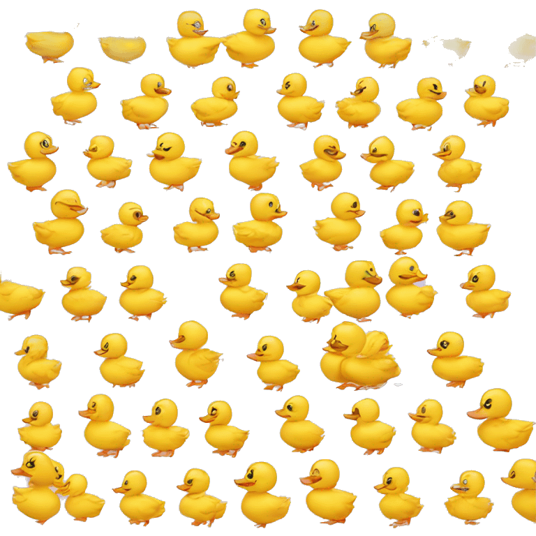 ducklings following their mother duck in a line emoji