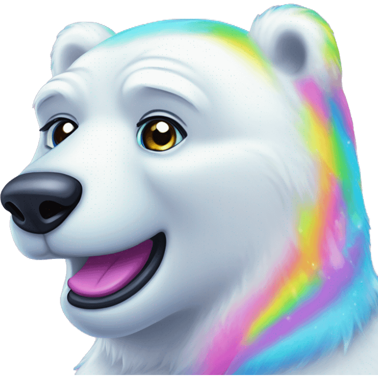 lisa frank polar bear full emoji