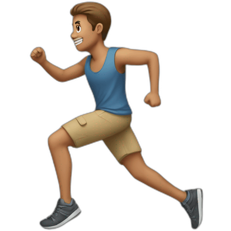 Running from the side in casual attire emoji