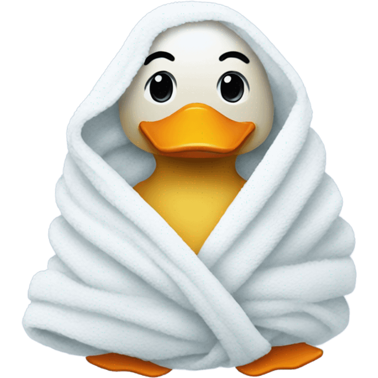 Duck in a bath towel emoji