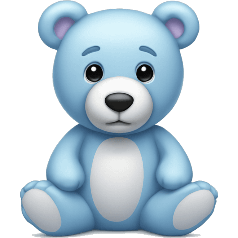 pastel blue teddy bear emoji