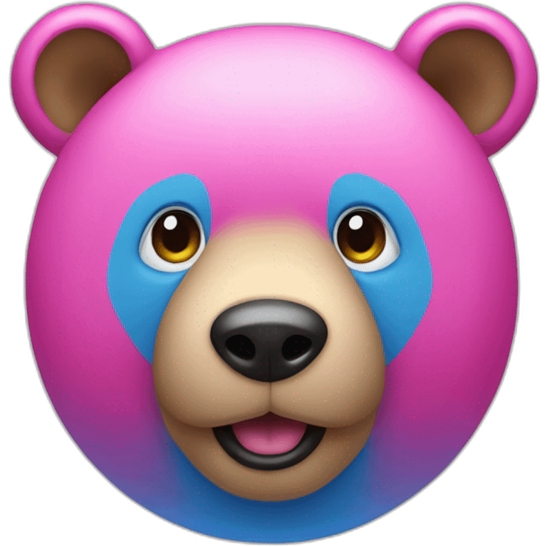 bear-with-pink-and-blue-face emoji