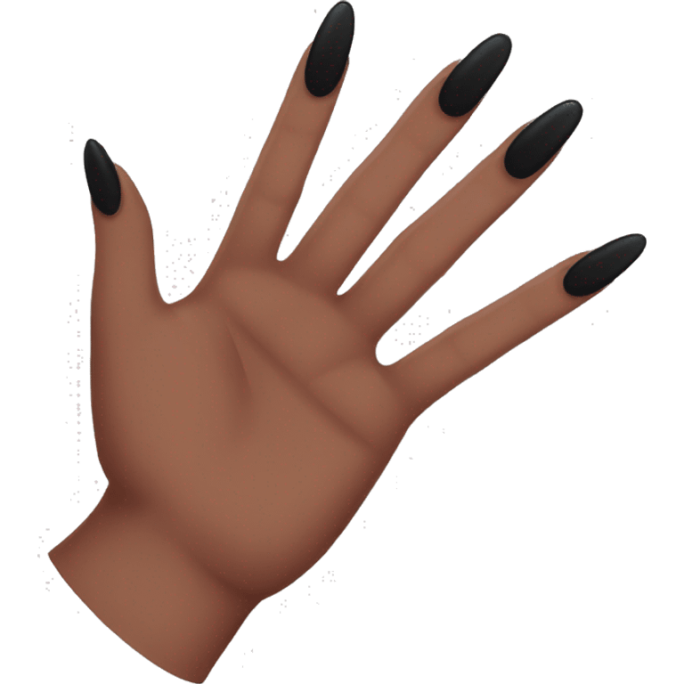 One Red hand with black long nails  emoji