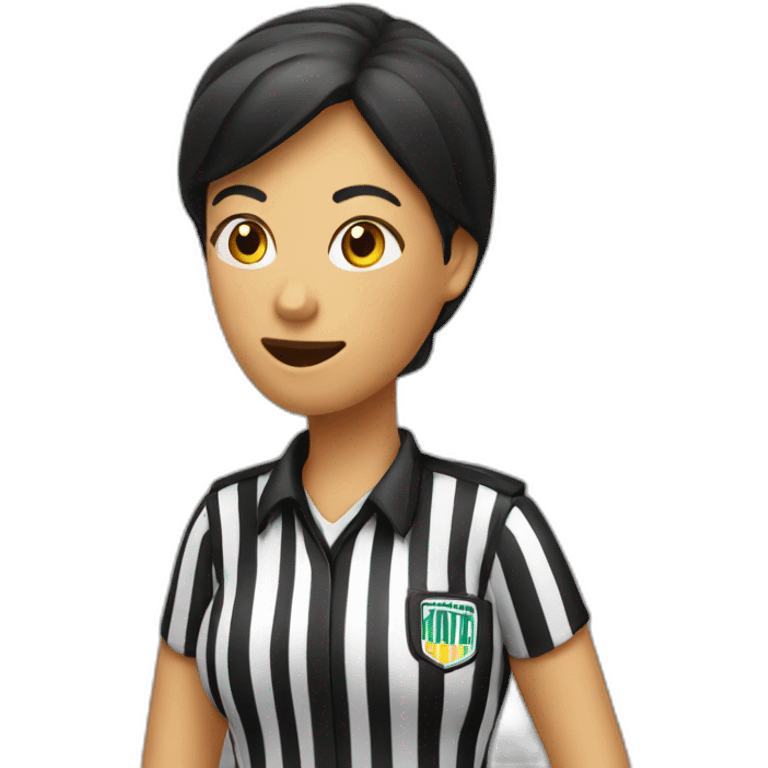 whistle of basketball referee woman emoji