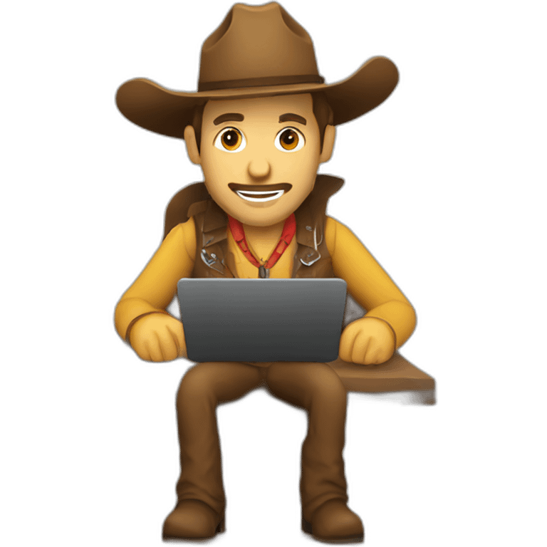 cowboy web designer with laptop emoji