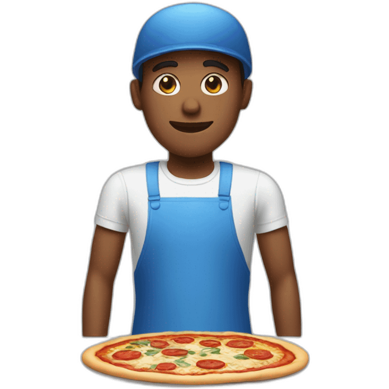 blue eyes man making pizza emoji