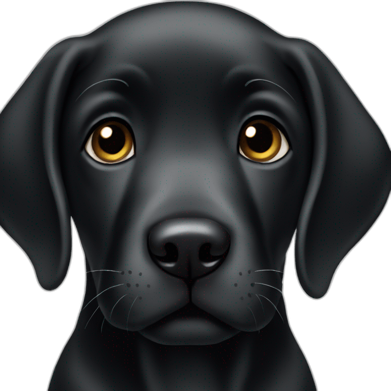 a black labrador puppy emoji